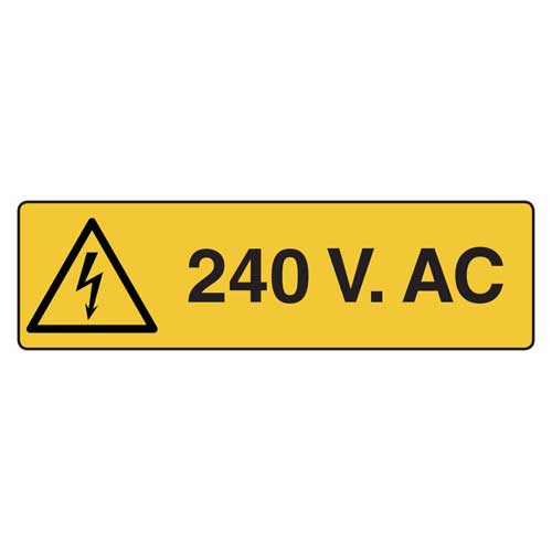 Voltage Rating Signs